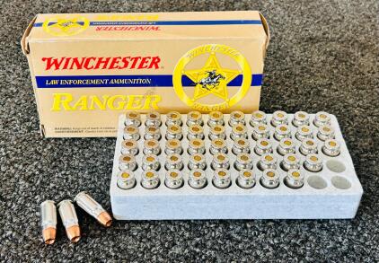 Winchester Ranger .357 SIG 125Gr SXT Law Enforcement &ndash; 50 Rounds, Nickel-Plated Hollow Points