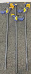 IRWIN QUICK-GRIP Heavy Duty Bar Clamps, Steel Bar, Pistol Grip Handle