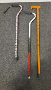 Three Mobility Walking Canes &ndash; Offset & Crook Styles (FL-13)