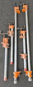 Pipe Clamps, Cast Iron Jaws, Orange