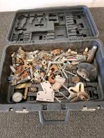 Pittsburgh Plastic Tool Case With Assorted Hardware, 17"x13"x5.5", Dual Latch, Compartmentalized - 2