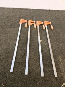 36-Inch Bar Clamps With Wooden Handles And 600 lb Clamping Force (OT)