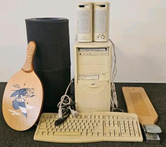 Vintage Mid-Tower Desktop PC Bundle, ATX Case, Floppy & CD-ROM, Keyboard, LC-695 Speakers (Speakers And Tower Functional)