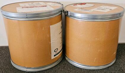 Two Fiber Drums With Metal Lever Lock Ring Closure