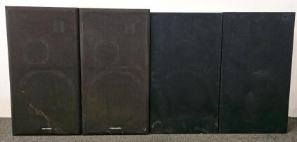 Vintage Realistic Optimus-400 3-Way 100W 8&Omega; Floor Speakers & JVC SK-S44 Pair With Serial 17800321 (Unable To Test)