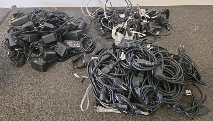 Power Cords, AC Adapters, USB, Audio & Miscellaneous Electronic Cables ~100Pcs 25lbs