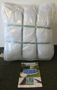 KASXUAZ 24 Ft Round Pool Liner Pad, 260 Gsm Thick Geotextile, White