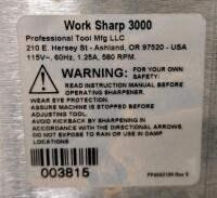 Work Sharp 3000 Electric Wood Tool Sharpener, 6" Disc, 115V, Serial 003815 - 4