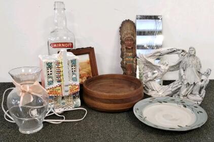 Vintage Smirnoff Bottle, Native American Art, Decor &ndash; Bowl, Plate, Figurine, Holiday Lamp