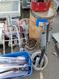 Royalace Tire Chains Set With Bag & Vintage Manual Hand Corn Seed Planter, Steel/Wood, Used, And More