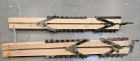 WJS Adjustable Woodworking Panel Clamps, 36&ndash;40" Capacity, Set Of 2 (Bolts And Hinges Function Properly)