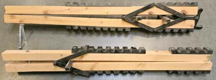 WoodRiver Panel/Glue-Up Clamps, Set Of 2, For Panels/Doors Up To 38"-48", Heavy-Duty, Bolts And Hinges (Tested And Are Functioning)