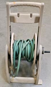 Suncast HoseMobile Wheeled Reel Cart With Green 50 Ft Hose, 175 Ft Capacity, Resin Frame
