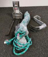 3 Buckets, 2 Storage Crates, Safety Barriers, Rope Pulley Hoist, Hooks - 2