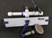 Garden And Household Tools: Wastebaskets, Bona Mop, Brush, Gardening Tools, PVC Manifold - 2