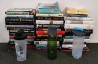 37 Assorted Hardcover Books, And 3 Shaker/Water Bottles (BlenderBottle, Contigo 24&ndash;28Oz)