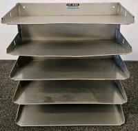 Acculab Vicon Precision Scale (Functional) LIT-NING Stainless Tray Rack (5 Trays), 48" Aluminum Level (End Of Row) - 4
