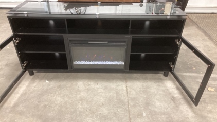 Z-Line Electric Fireplace TV Stand