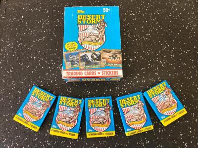 1991 Topps Desert Storm Series 1 Box - 36 Packs, 288 Cards, 36 Stickers
