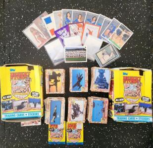 1991 Topps Desert Storm Cards, Sports, Marvel, Cheerleaders, 2 Display Boxes