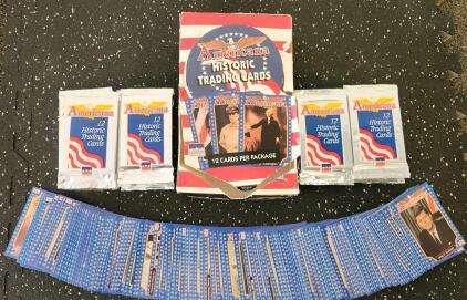 Americana Historic Trading Cards Box, 1992, 32 Unopened Packs, U.S. History, 12 Cards/Pack
