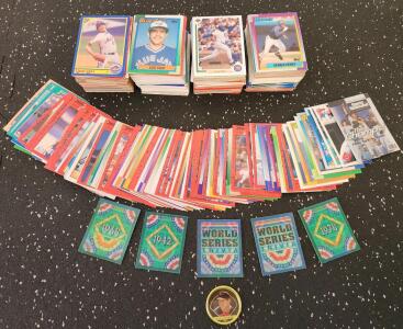 Mixed Baseball Cards ~300+ Cards, 1980s-90s, Topps/Donruss/Upper Deck, World Series Inserts