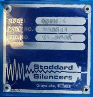 Stoddard Silencers D33H-4 Industrial Discharge Silencer, 4" Inlet/Outlet, 50" Length, 120 lbs - 3