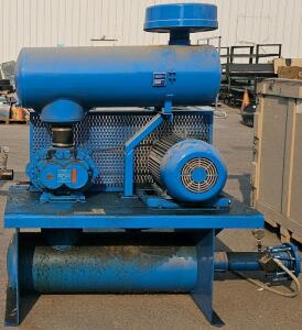 Roots 56 U-RAI Rotary Lobe Blower Package, Lincoln 20HP 3PH Motor, Stoddard Silencers