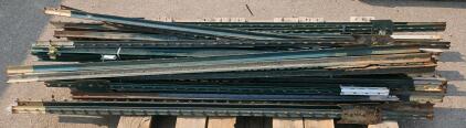 Bundle of 30+ Steel Studded T-Posts, 6 ft Green with Anchor Plates &ndash; Farm/Ranch Fencing Supplies