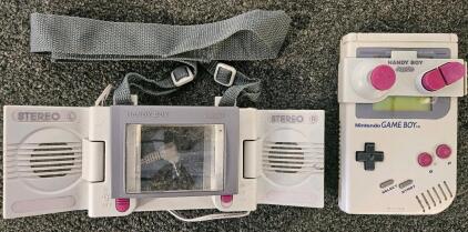 Nintendo Game Boy DMG-01 Console with Joyplus Handy Boy Magnifier Stereo Speakers Accessory Kit
