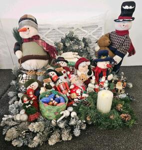 6x FilterLux MERV 13 Air Filters 16x25x1 & ~13 Mixed Cotton Table Linens, Sealed Pack. Christmas Decor: Plush Snowmen, Wreath, Garlands, Figurines, Ornaments, And Candle