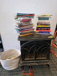 Electric heater stove, Lot of 38 Kids Books, Board & Activity, Story & Learning, English/Russian, w/ Storage Basket ( shelf A)