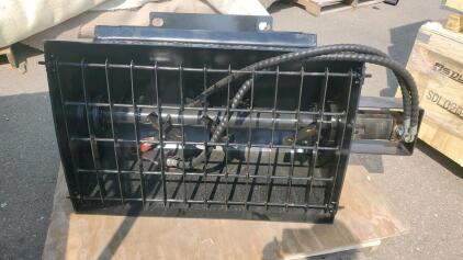 Hydraulic Skid Steer Sweeper Attachment 60" Width, Universal Mount, Debris Shield, Hydraulic Angling