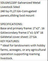 Galvanized Metal Livestock Shed - 2