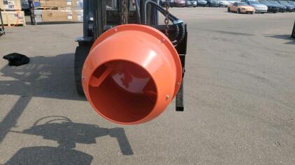 Universal Skid Steer Concrete Mixer Attachment, Steel Drum, Hydraulic Drive, 9 cu ft Capacity