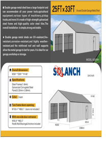 high-end carport 25ftx33ft