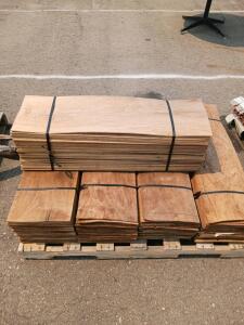 Rustic Walnut Veneer Sheets 4.2 Offset, Approx. 48"x12", Pallet Bundle, Raw Unfinished