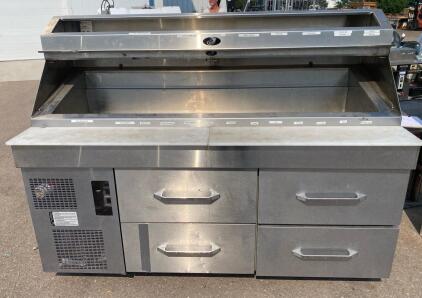 Randell Custom 72" Refrigerated Prep Table, 4 Drawers, 30-Pan Capacity, Stainless Steel ( Unable to Test )