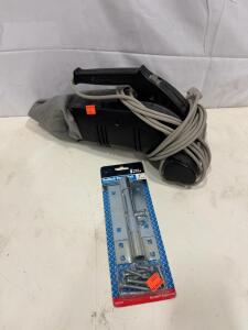 Corded Handheld Belt Sander with Dust Bag, Anvil Mark 5" Padlock Barrel Bolt, New Hardware Set