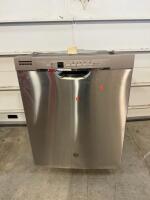 GE Built-In Stainless Dishwasher, Front Control, 16 Place Settings, Sanitize, 2 Racks, 55 dBA