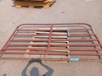Steel Livestock Gate Panel 8 ft x 4.2 ft, 7-Bar, Hinge Brackets, Serial 1954966