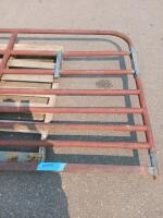 Steel Livestock Gate Panel 8 ft x 4.2 ft, 7-Bar, Hinge Brackets, Serial 1954966 - 2