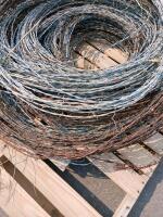 Large Roll 4-Point Galvanized Steel Barbed Wire, Approx. 1,320 ft, Used with Rust - 3