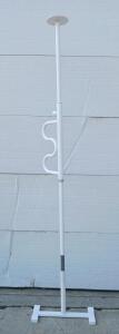 Stander Security Pole & Curve Grab Bar, 7&ndash;10 ft Tension Mount, 300 lb Capacity, White