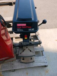 Craftsman 10" Drill Press, 1/2 HP, 5-Speed, Model 137.219100, 1/2" Chuck, Table Tilts, UL Listed