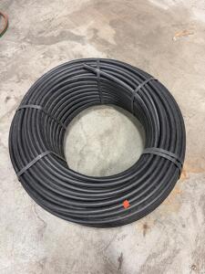 1" Black HDPE Poly Pipe, 100 ft Coil, 250 PSI Rating