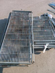 Industrial Metal Wire Shelving Unit, 4 Shelves, 48" x 24" x 72", 800 lbs Capacity per Shelf
