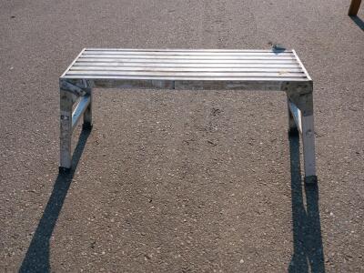 Folding Aluminum Work Platform, Used Condition, Approx. 47x12in, 300lb Capacity