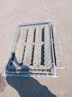 Chain-Link Fence Gate Panels, Galvanized Steel Frame, 4 ft x 5 ft, Set of 2 - 5