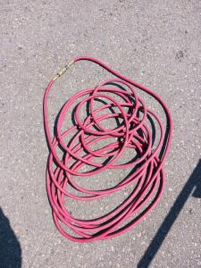 3/8" x 50' Red Rubber Air Hose with Brass Quick Connect Coupler &ndash; 300 PSI Max Pressure